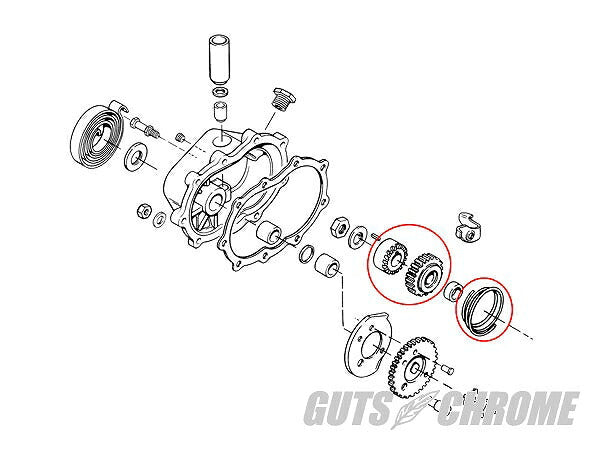 V-TWIN Kickstart Ratchet Gear Kit 16T