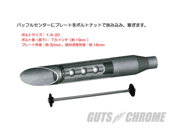 マフラーサウンド リダクションキット 3インチスリップオンマフラー用