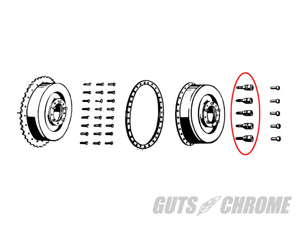 V-TWIN Drum Brake Mount Screw Chrome Big Twin