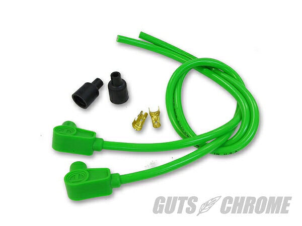 Spark plug wires 90° green Panhead Shovelhead Evolution Big Twin