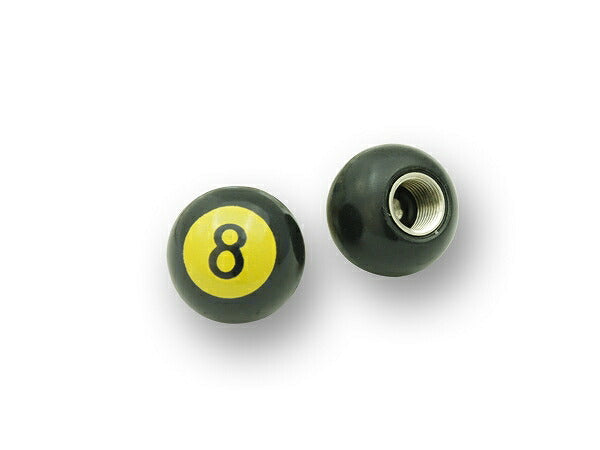 8ボール バルブキャップセット ブラック