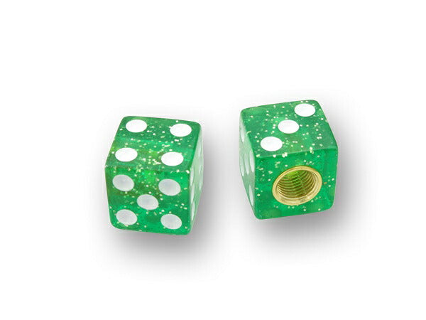 グリッターダイス バルブキャップセット グリーン