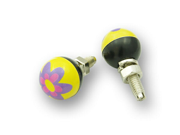 Purple Flower License Bolt Set