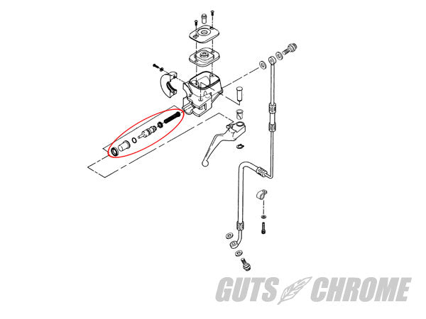 Fマスターシリンダリビルドキット シングルキャリパー用 9/16”シングル用 96-03年XLモデル 補修部品