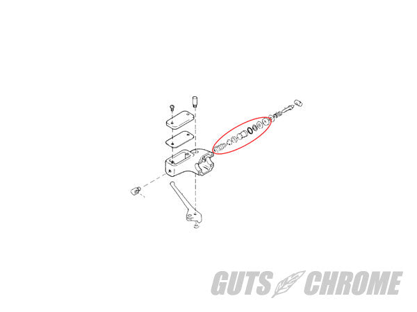 フロントマスターシリンダーリビルドキット シングルキャリパー用 ボア径3/4” 82-85 補修部品