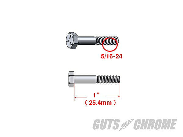 HEXボルト 5/16-24X1 ジンク