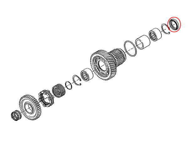 6速T/M メインドライブギアエンド オイルシール 1個入 06年以降ビッグツイン 補修部品