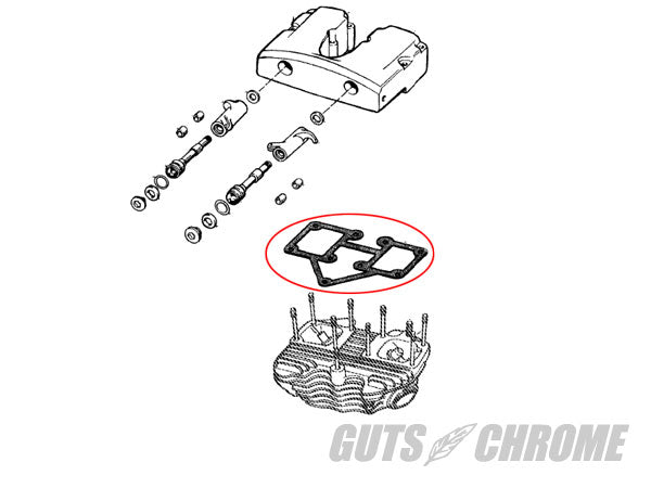 Rocker Cover Gasket Paper, 0.031 inch, Shovelhead Repair Part