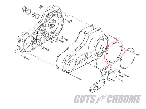 Derby Cover Gasket Paper w/Bead 99-06 BT Big Twin Twin Cam Replacement Parts