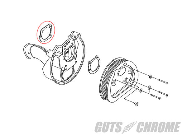 CV Carb Air Cleaner Back Plate Gasket Paper 99-06TC Twin Cam Repair Parts