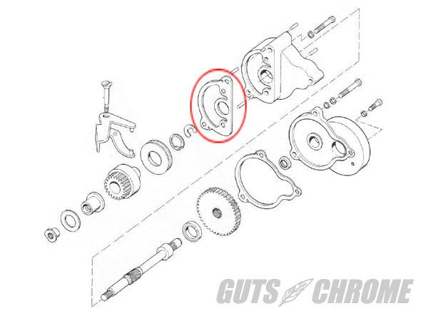 スターターカバーガスケット 80-86 FX/FL 4速車両用 補修部品
