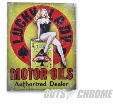 メタルサイン Lucky Lady Motor Oils