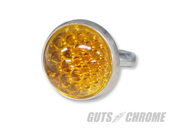レッドフォックス ガラスレンズリフレクター ラウンドカット アンバー 24.5mm