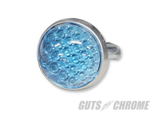 レッドフォックス ガラスレンズリフレクター ラウンドカット ブルー 24.5mm