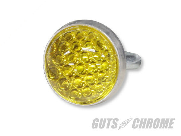レッドフォックス ガラスレンズリフレクター ラウンドカット イエロー 24.5mm