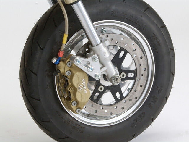 Caliper support for KSR1/2 forks Brembo 4P Silver anodized
