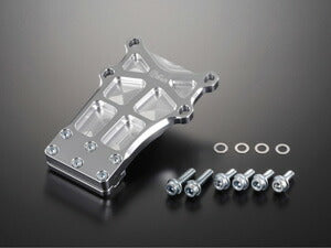 Reinforcement plate for horizontal engine mounts, silver anodized