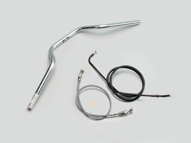 ヨーロピアン3型 ハンドルセット クロームメッキ エストレヤ(14-16 FI車)