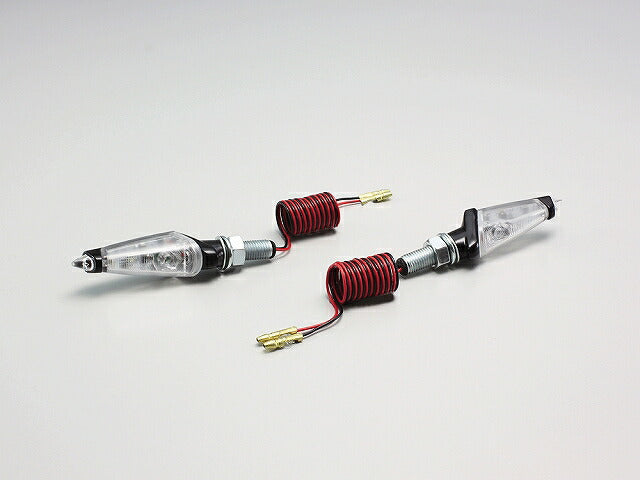 LEDダガーウインカー ハイパワーLED 12V2W 取付ボルト25mm ブラック/クリアレンズ 2ヶ入