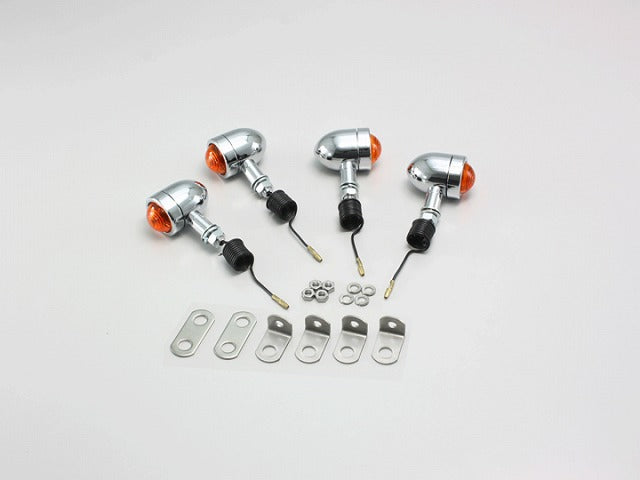 ミニブレットウインカーキット オレンジレンズ 12V10W×4個 モンキー/ゴリラ (78-07) ※6V車はバルブ交換が必要