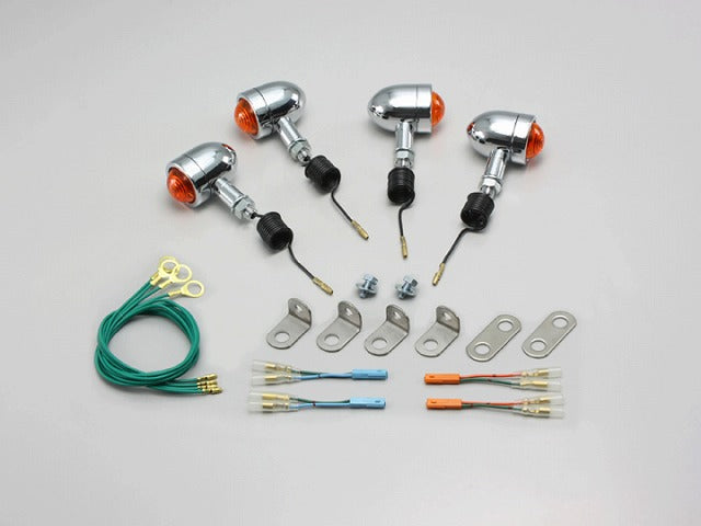 ミニブレットウインカーキット オレンジレンズ 12V10W×4個 モンキー(FI車)