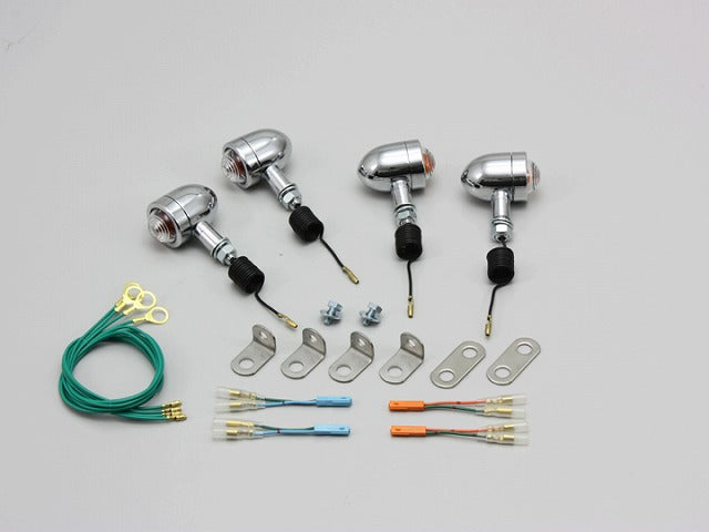 ミニブレットウインカーキット クリアレンズ 12V10W×4個 モンキー(FI車)