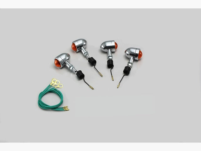 ミニブレットウインカーキット オレンジレンズ 12V23W×4個 ゼファー400(オール)/X(-00) ゼファー750/RS(-00) ゼファー1100/RS(-01) ZRX4002(-00)