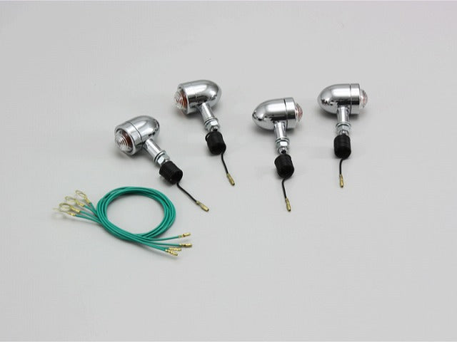 ミニブレットウインカーキット クリアレンズ 12V23W×4個 ゼファー400(オール)/X(-00) ゼファー750/RS(-00) ゼファー1100/RS(-01) ZRX4002(-00)