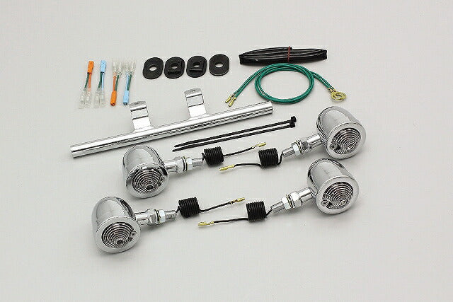 ブレットウインカーキット クリアレンズ ステムマウント 12V15W球 シャドウ スラッシャー400