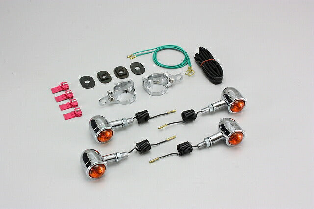 ミニブレットウインカーキット オレンジレンズ 12V23W×4個 スティード400/600(VLX,VCL)