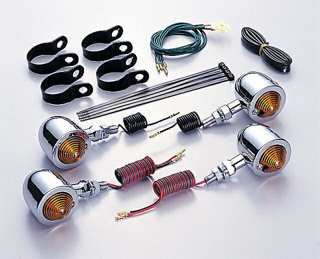 ブレットウインカーキット オレンジレンズ ダブル球/シングル球 各2ヶ入 スティード400/600(VLSは不可)