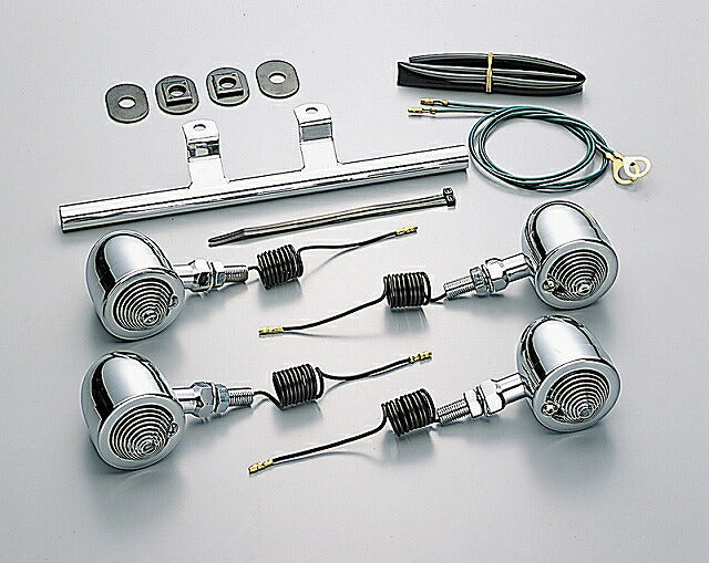 ブレットウインカーキット クリアレンズ ステムマウント 12V15W球 シャドウ スラッシャー750/400