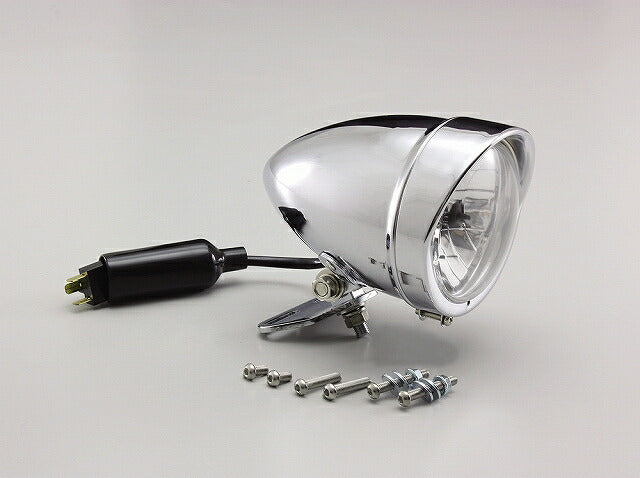 4.5マルチスリムヘッドライトキット クロームメッキ 4.5インチ、マルチリフレクター ドラッグスター250/400/1100/クラシック