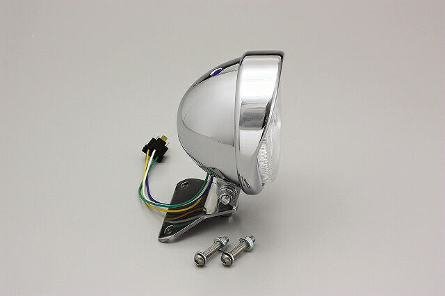 5.5ベーツバイザータイプヘッドライトキット クロームメッキ 5.5インチ シャドウクラシック/カスタム.シャドウ750('04-)