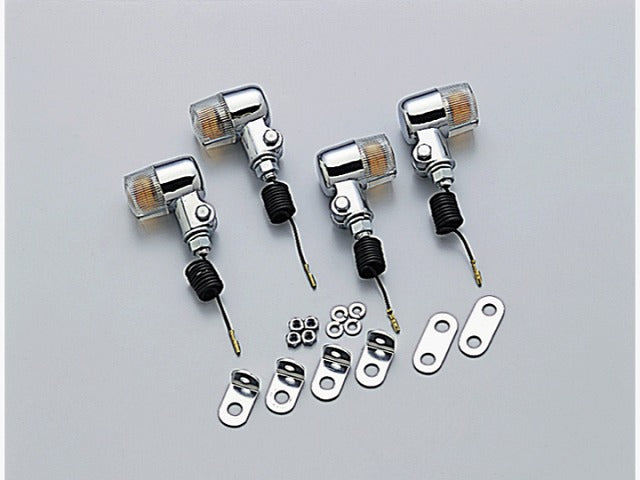 ミニウインカーキット クリアレンズ 12V10W×4個 モンキー/ゴリラ (78-07) ※6V車はバルブ交換が必要