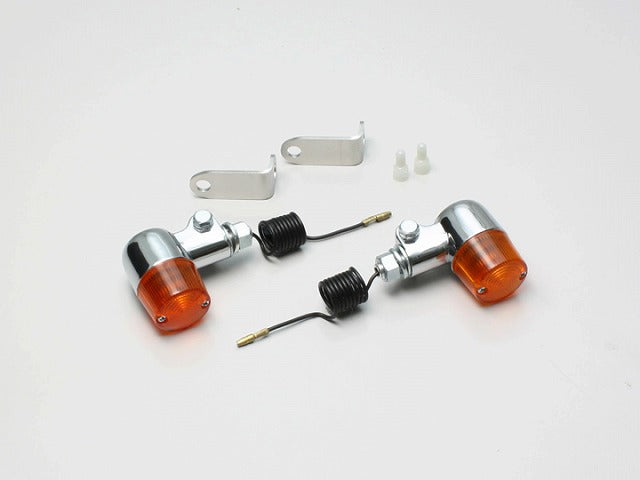 ミニウインカーキット オレンジレンズ フロント用 12V10W×2個 ミニスクーターバーハンキット ハンドルセッター専用