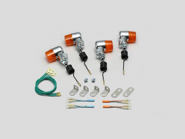 Mini Blinker Kit Orange Lens 12V 10W x 4 pcs Monkey (FI model)