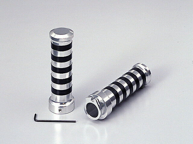 アルミグリップ タイプII クロームメッキ グリップ径φ31mm エイプ50/100/D ズーマー ホンダ系ミニスクーター