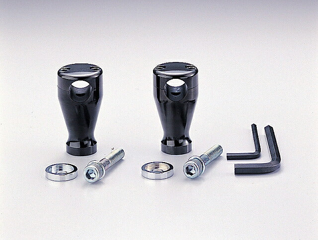 3インチドラッグポスト.ベーシック ブラッククローム φ1インチ(25.4mm)ハンドル用