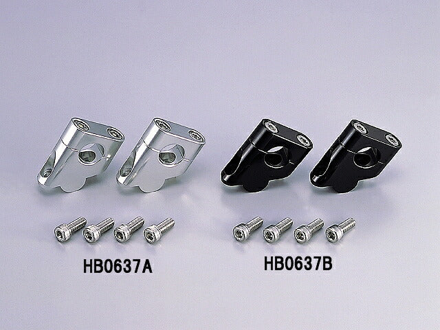 セットバックスペーサー ブラックアルマイト φ7/8インチ用.取付穴ピッチ31,5-35mm適合