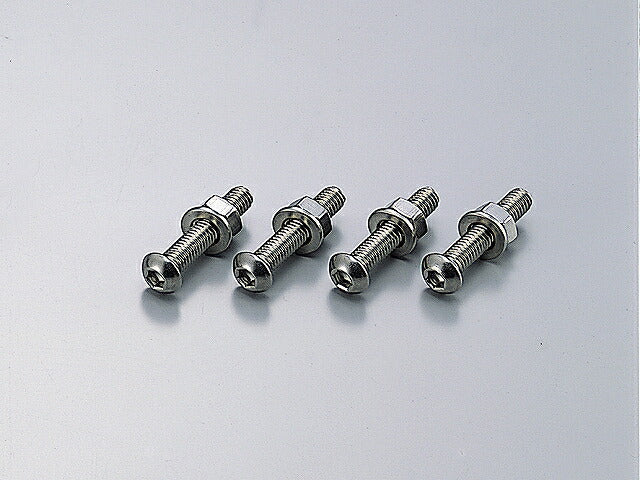 M6 Stainless Steel Button Head Cap Screws M6x15mm, 4 pcs, with Stainless Steel Nuts and Spring Washers