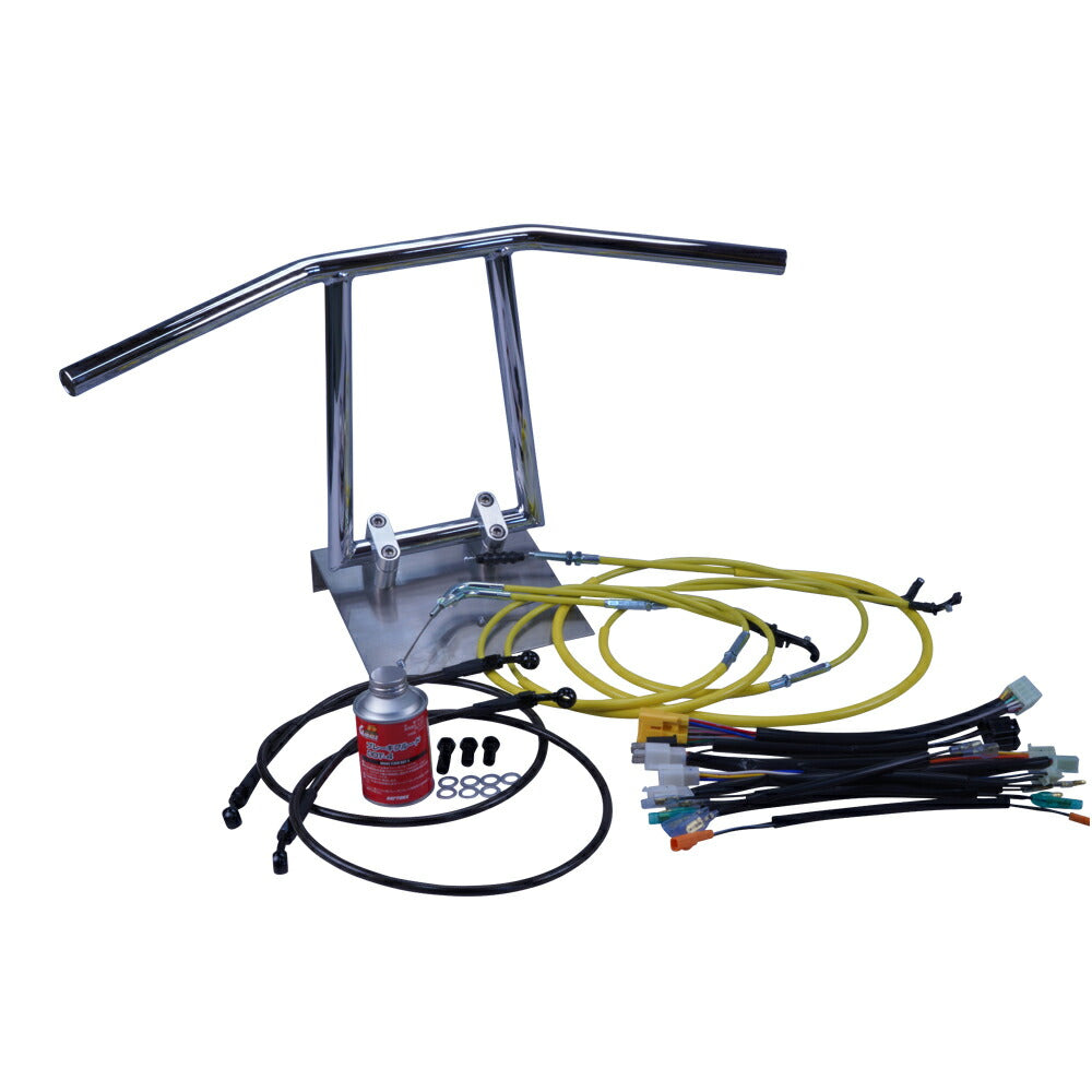 Z400FX 全年式 KZ400E アローハンドル セット メッキ カラー ワイヤー