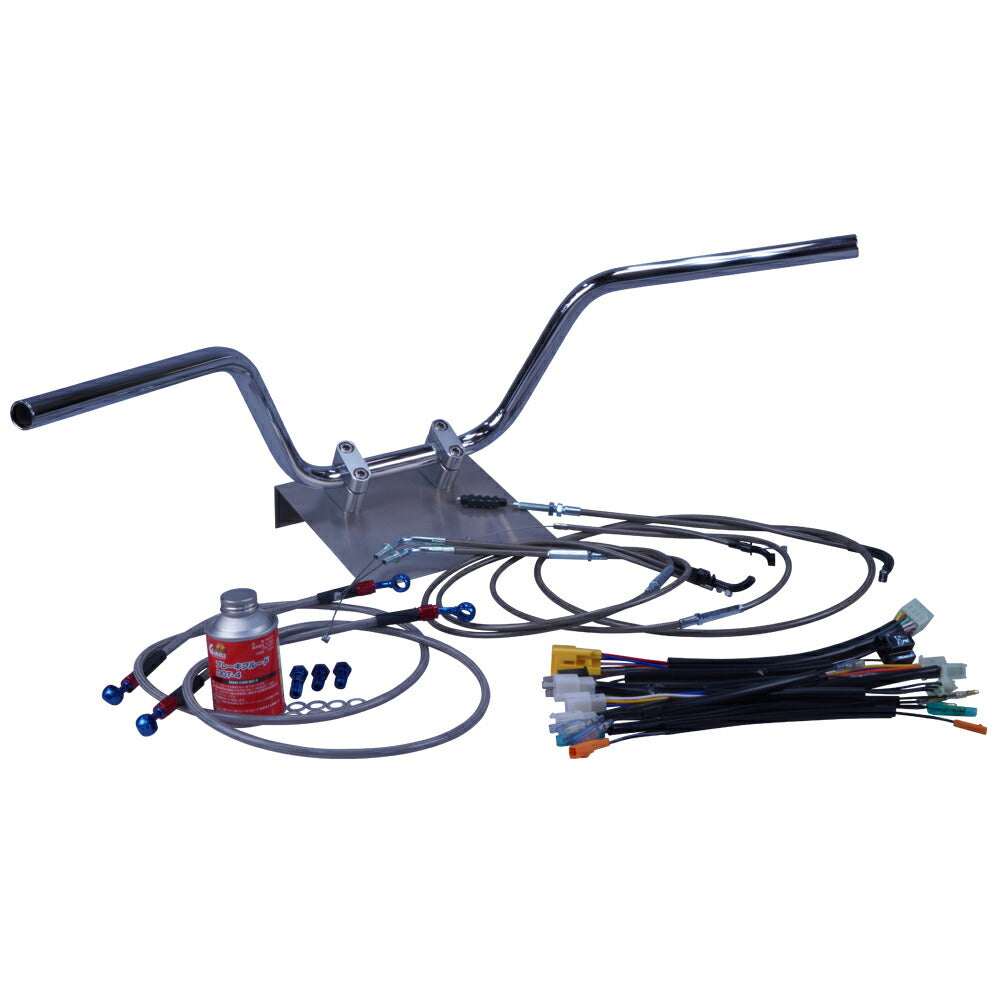 RZ250 85年 1AR クルージング ハンドル セット ブラックメッシュ ダークメッシュ ワイヤー