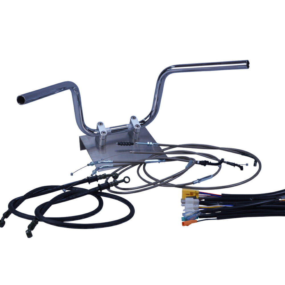 エイプ50 08-09年 AC16 ミニ鬼アップハンドル セット ブラックメッシュ ダークメッシュ ワイヤー