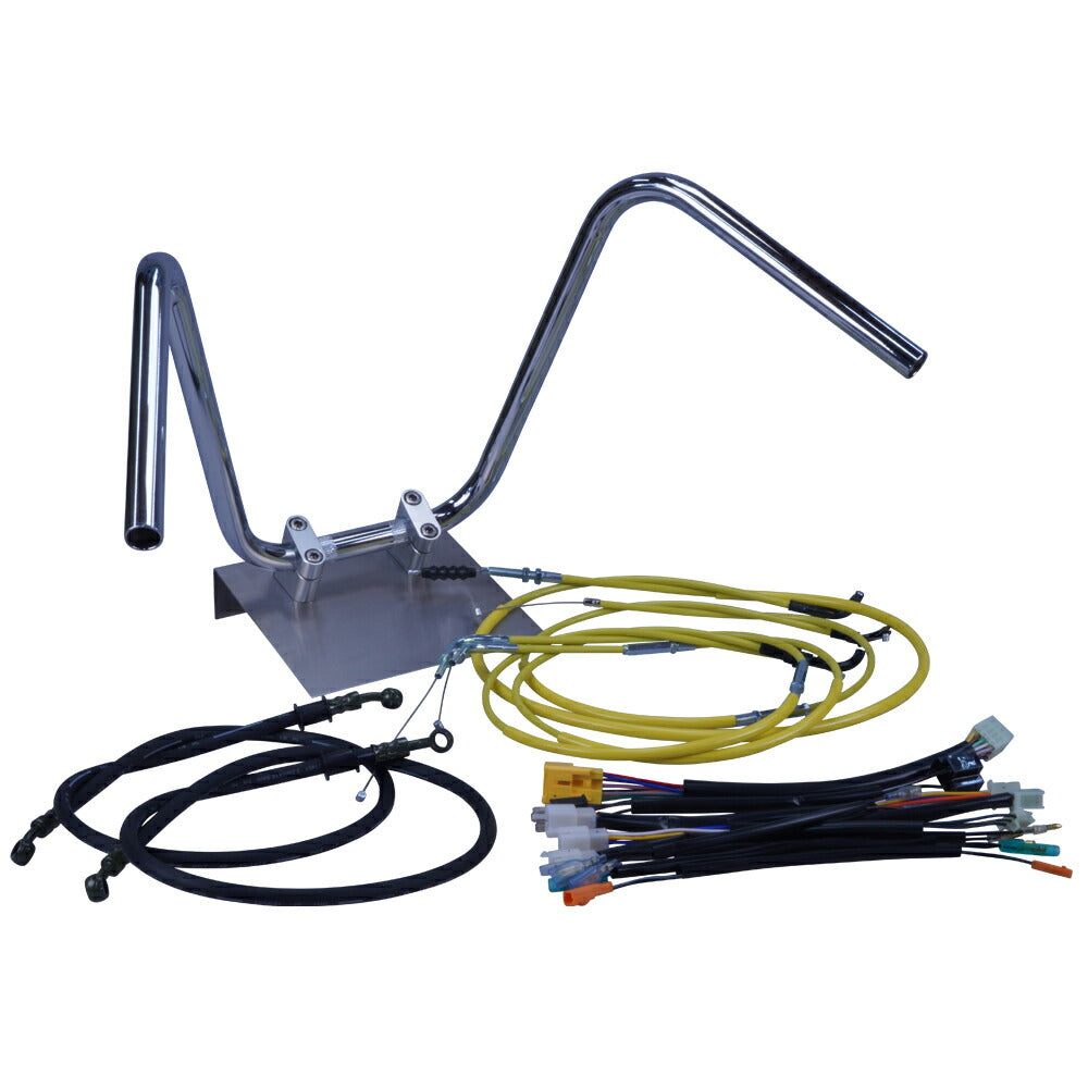 モンキー 84-98年 Z50J ミニしぼりアップハンドル セット カラー ワイヤー