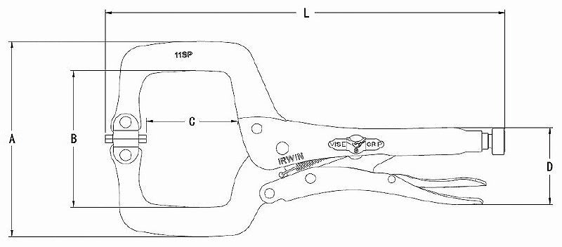 11SP スイベルロッキングCクランプ 275