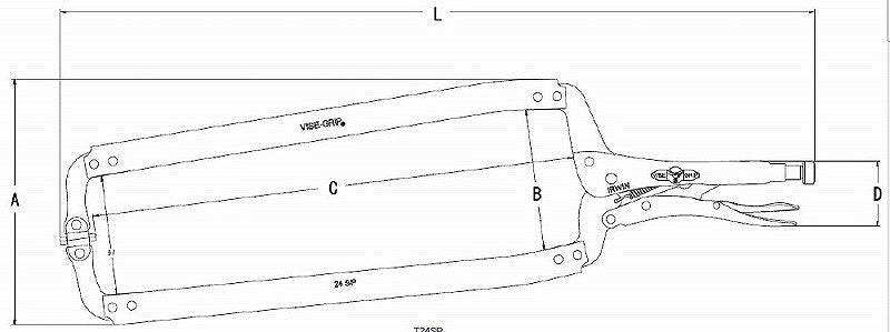 T24SP スイベルロッキングCクランプ 600