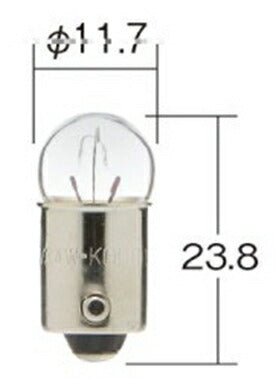 Incandescent Bulb, Clear, 24V, 1.5W, G10, 1 pc.
