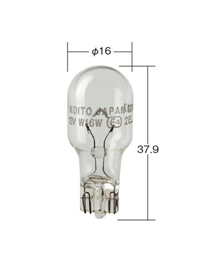 Back-up/turn signal lamp normal incandescent bulb W16W clear 12V 16W (18W) T16 1 pc.