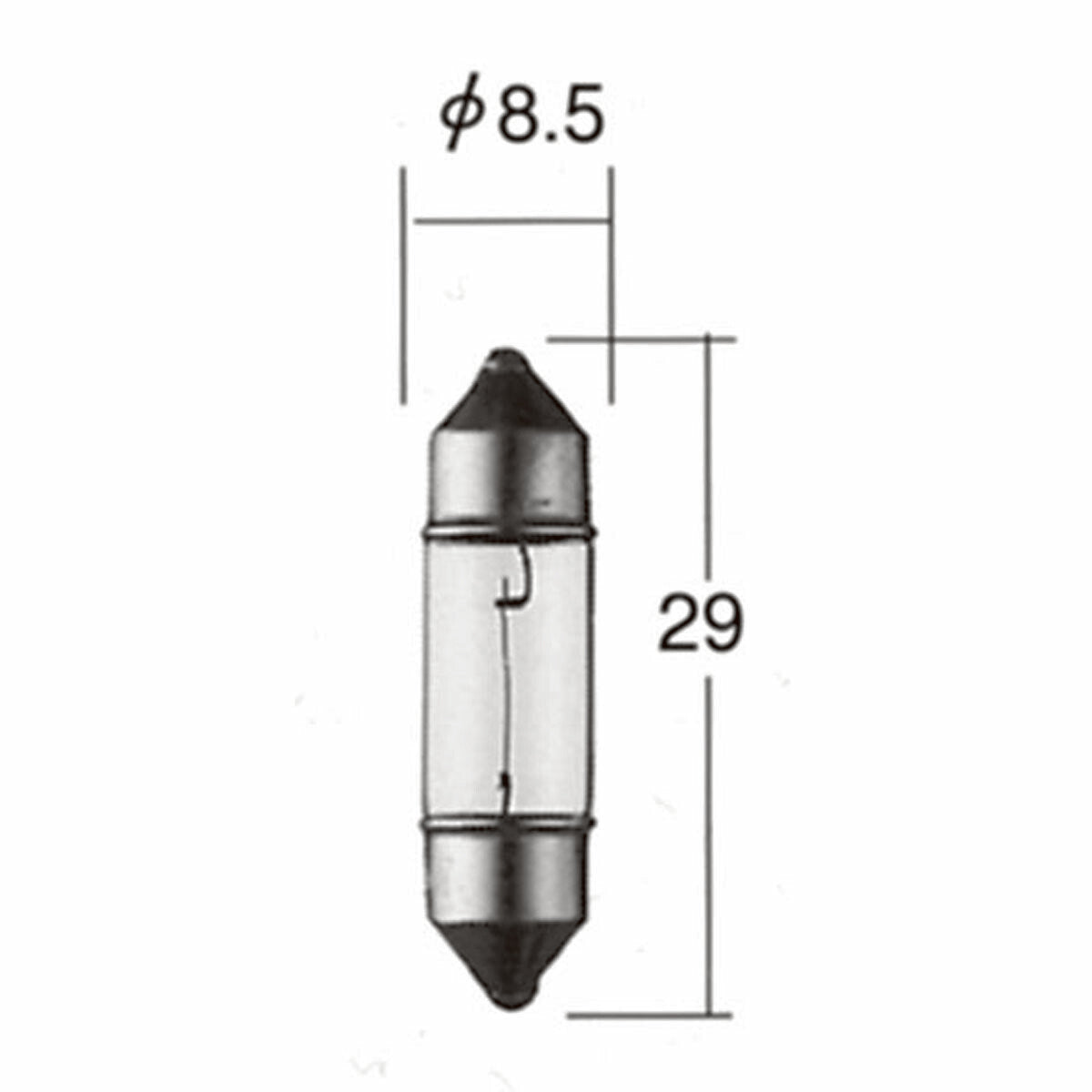 Interior Lamp / Turn Signal Lamp Normal Bulb Clear 12V 5W T8x28 2pcs